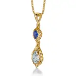 Zawieszka z diamentem i szafirem SBZ_003